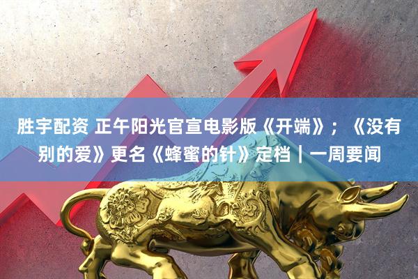 胜宇配资 正午阳光官宣电影版《开端》；《没有别的爱》更名《蜂蜜的针》定档｜一周要闻
